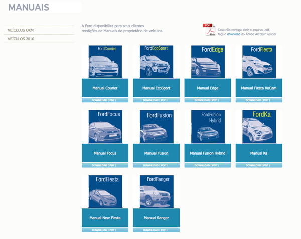 Manuais ford